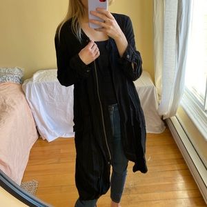 Jack by BB Dakota - long black lightweight jacket